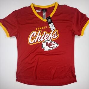 Kansas City Chiefs Jersey Girls Medium Red NFL Football Team Apparel Mesh Top